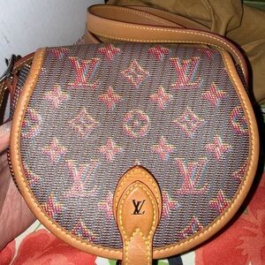 Louis Vuitton Monogram Brown and Tan Tambourine Crossbody Bag